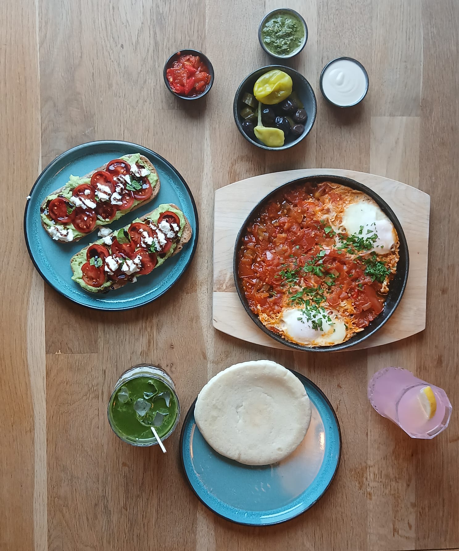 Shakshuka and brunch plates